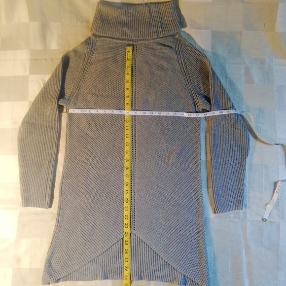 Melanie Lyne grey cotton viscose long sweater M - Picture 2 of 5